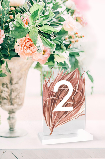 Acrylic Table Number | Wedding Boho Bohemian