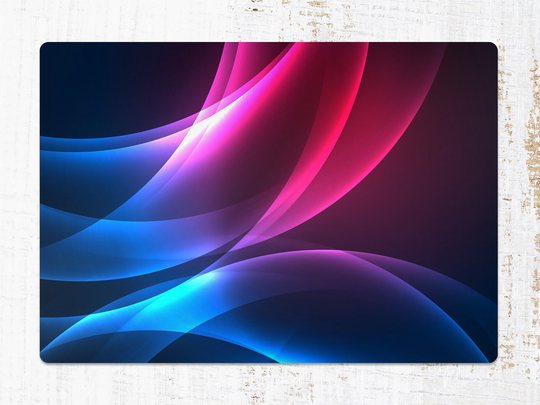 Purple Pink Abstraction Chair Mat, Blue Vinyl Floor Protective Waves Splat Flooring, Housewarming Gift