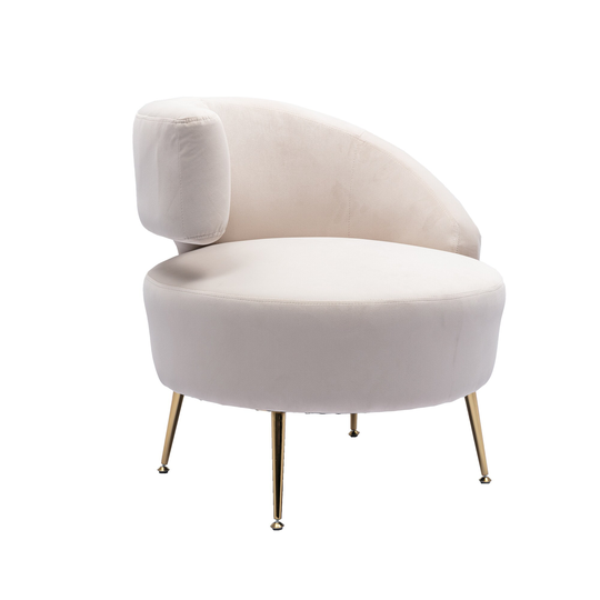 Accent Chair Leisure Single Chair with Golden Feet - 25.59'' x26.38" x 27.55''