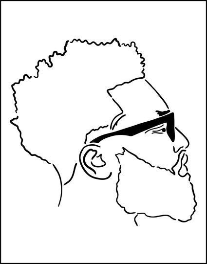 Canvas Stencil For Paint Parties, Black Man Afro & Glasses - Reusable Tracing Template Sip Supplies Acrylic Painting