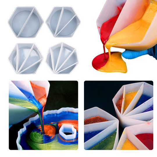 240 Ml Colors Dispensing Cup Mixing Epoxy Resin Color Tool Pouring Silicone Mold Reusable No-Cleaning Supply Tools