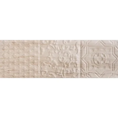 Jones 12" x 4" Polished Ceramic Tile in Beige