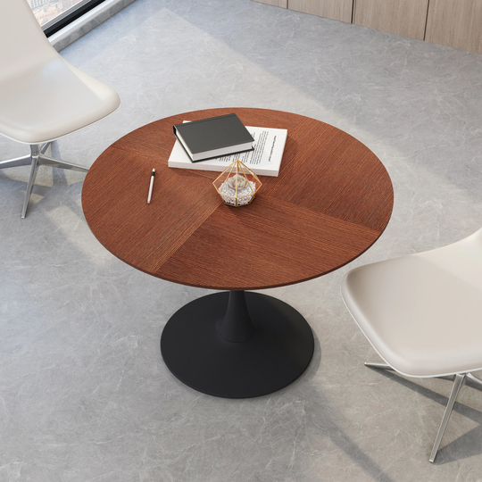Round Dining Table with Metal Base Dining Table