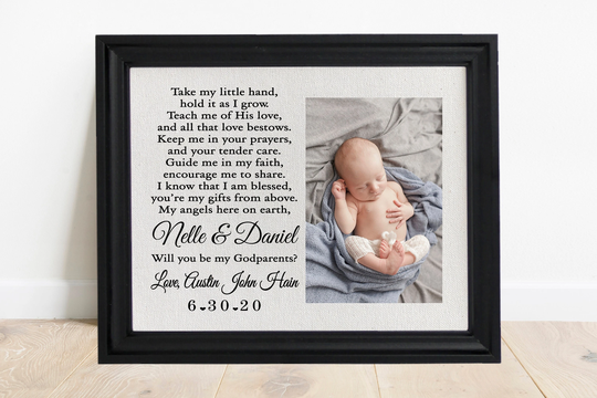 Will You Be My Godparents Proposal Godmother Frame Godparent Gift For From Godson