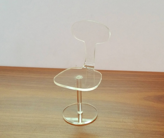 Task Chair 112 Scale, Acrylic-Perspex, Modern Style Design Furniture, Dollhouse