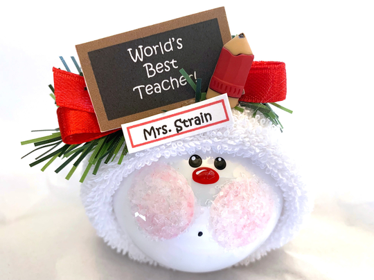 Teacher Christmas Gift Ornaments Pencil | Color May Vary World's Best Chalkboard Handmade Personalized Townsend Custom Gifts W60 Ca8