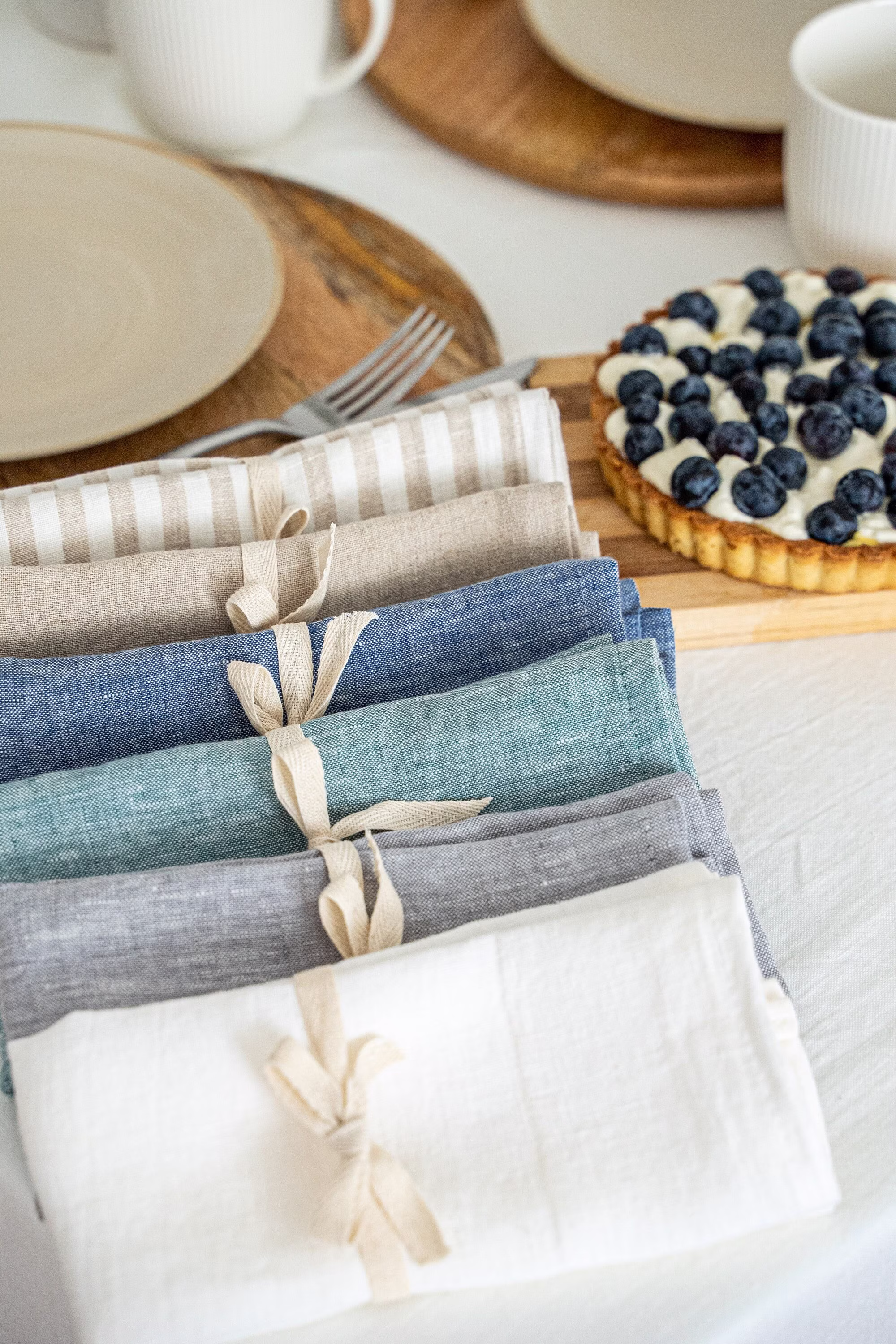 Linen Napkins Set, Softened Linen Table Napkins, Dining Napkin Cloth, Custom Cloth Pure Decor