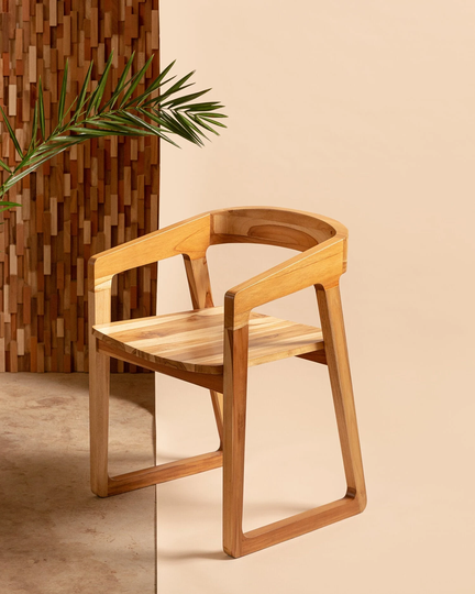 Wooden Accent Chair in Natural | Mcm Custom Handmade Furniture