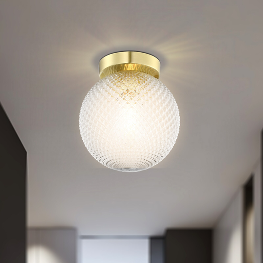 Castor FGBG-1L Gypsy Ball Glass Flush Mount Ceiling Light - 1-LIGHT