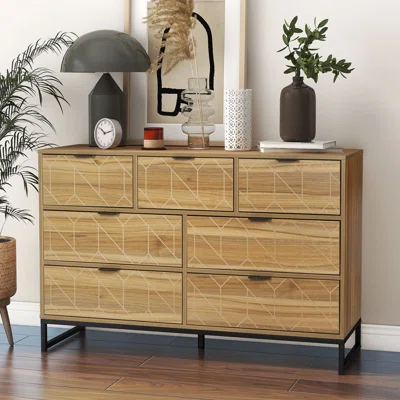 7 Drawer 47.32" W Double Dresser