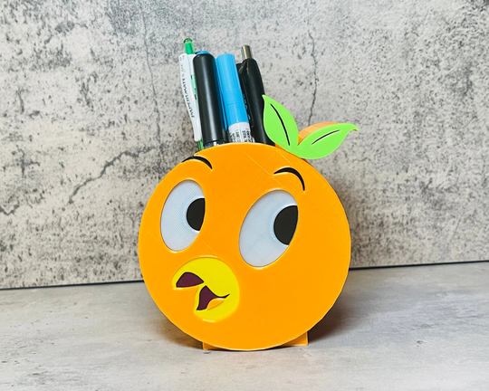 Pen & Pencil Holder | Orange Bird Makeup Brush Marker Case