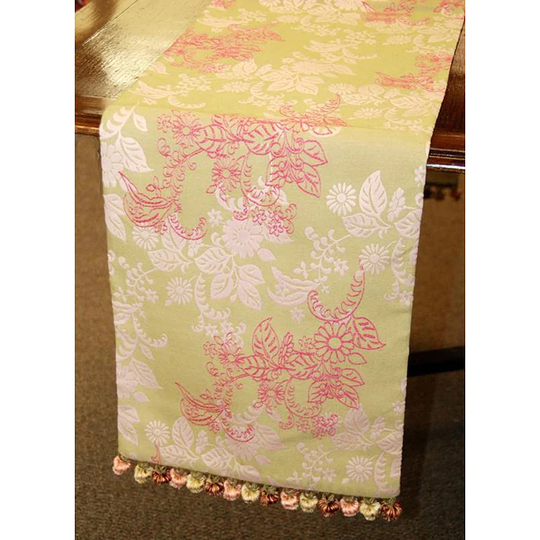 Corona Decor Italian Floral 70-inch Table Runner with Tassels