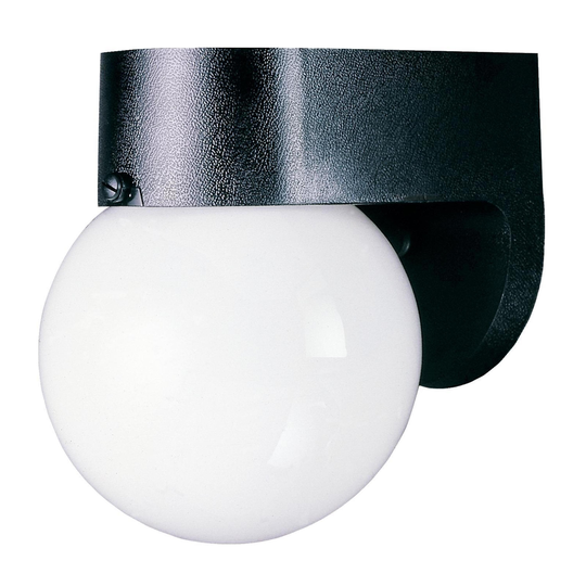 Westinghouse One-Light Outdoor Wall Lantern, Black Finish on Polycarbonate - 1-Light