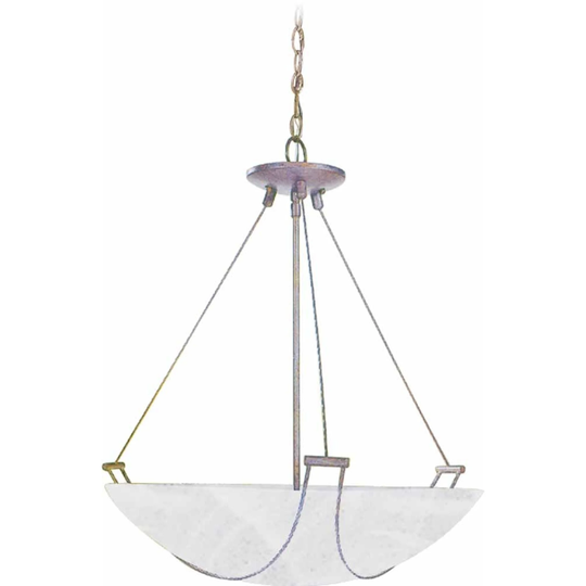 Volume Lighting 3-Light Prairie Rock Bowl Shaped Pendant