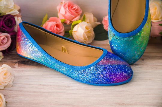 Ballet Flats Colorful, For Women With Ribbon, Rainbow Pride Unicorn Flats, Lgbtq Gifts Girlfriend