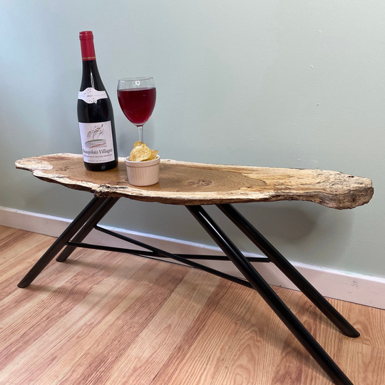 Rustic Oak Coffee Table-Occasional Table-Wine Table-Oak Burr-Tapas Table-Housewarming Gift-Low Table-statement Piece-Earthy-Oak Table