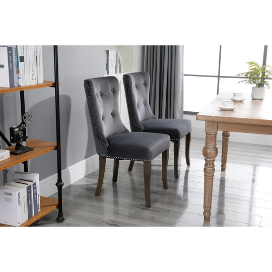 Dining Chair Button Tufted Armless Chair Set of 2