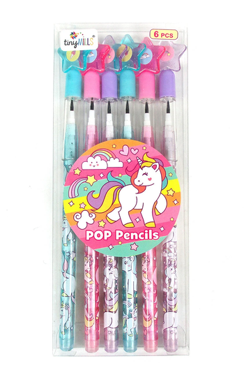 6 Pcs Unicorn Multi Point Pencils