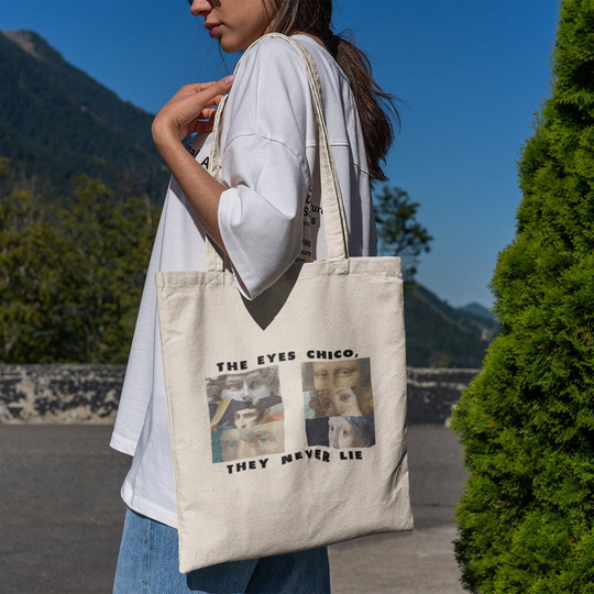 The Eyes Chico They Never Lie Tote Bag-Aesthetic Tote Bag, Art Bag, Aesthetic Bag, Artsy Tote, Art Bag