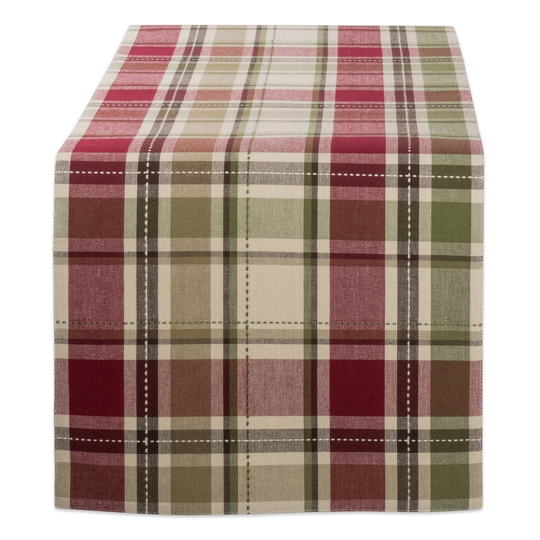 DII Homespun Plaid Table Runner