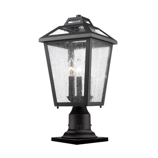 Avery Home Lighting Bayland Black 3-Light Outdoor Pier Mount Light