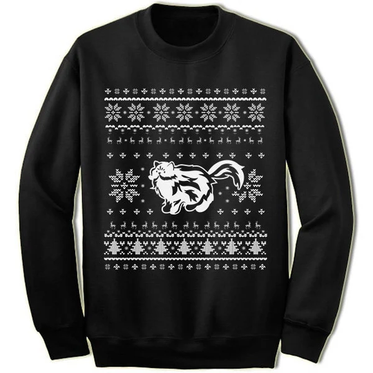 Persian Cat Christmas Sweater Sweatshirt. Ugly Xmas Sweater. Owner Gift