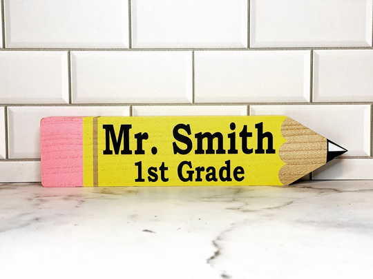 Year End Gift For Teacher Desk Name Plate Pencil Sign ~ Elementary Classroom Gifts Last Day Of School