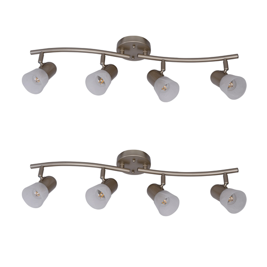 28" Modern Silver 4-Light Track Light (Set of Two) - exact color - exact size