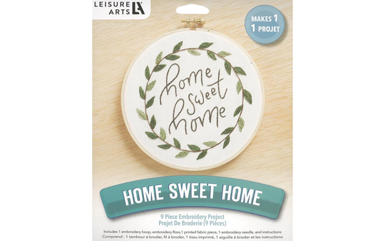 Leisure Arts Embroidery Kit 6" | Home Sweet Diy Floral