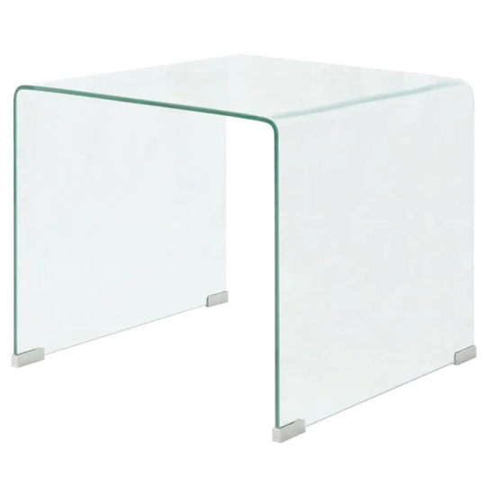 Coffee Table Tempered Glass 19.5"x19.7"x17.7" Clear