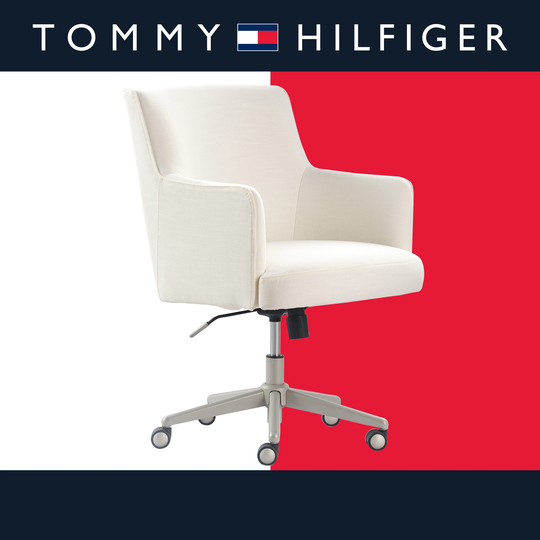 Tommy Hilfiger Belmont Home Office Chair, Adjustable Height and 360 Swivel for Computer Desk