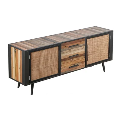 Hardeman 78.74" Wide 3 Drawer Sideboard