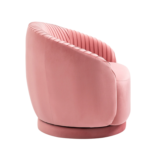 Velvet Barrel Chair, Living Room Chair with Golden Legs Accent Club Sofa Chair