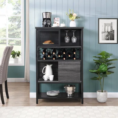 4-Tier 32.28'''' Wide Sideboard With Wine Rack