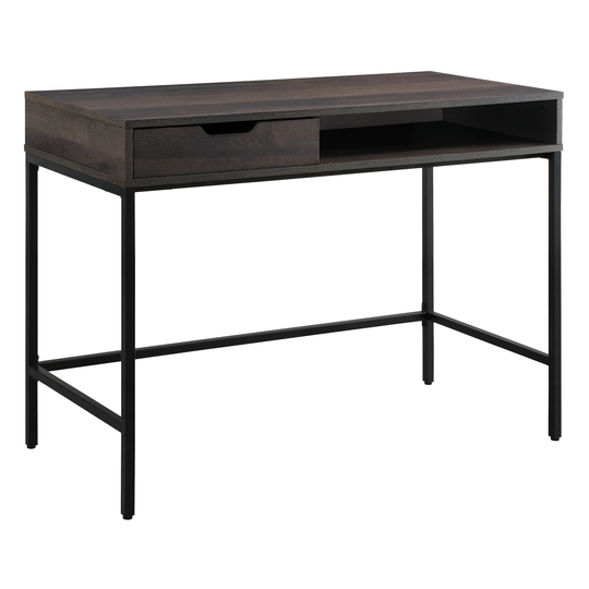 OS Home & Office Furniture Writing Desk with Pencil Drawer and Storage Shelf in Ozark Ash