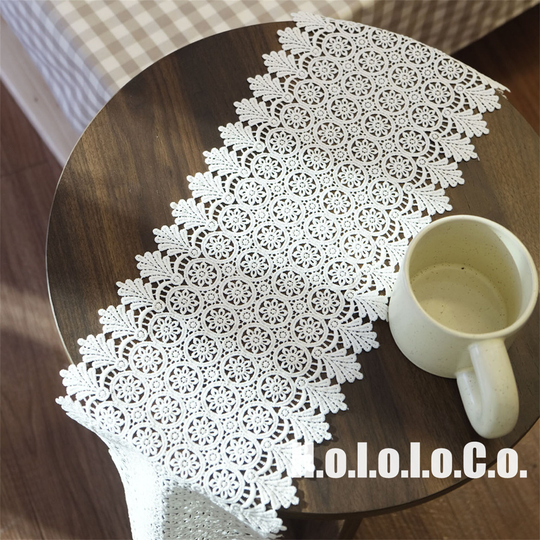 Vintage Lace Table Runner, Table Cloth, Dresser Scarf, Crochet Runner, Place Mat, Tea/Coffee Decor, Home Decor, Modern Rustic