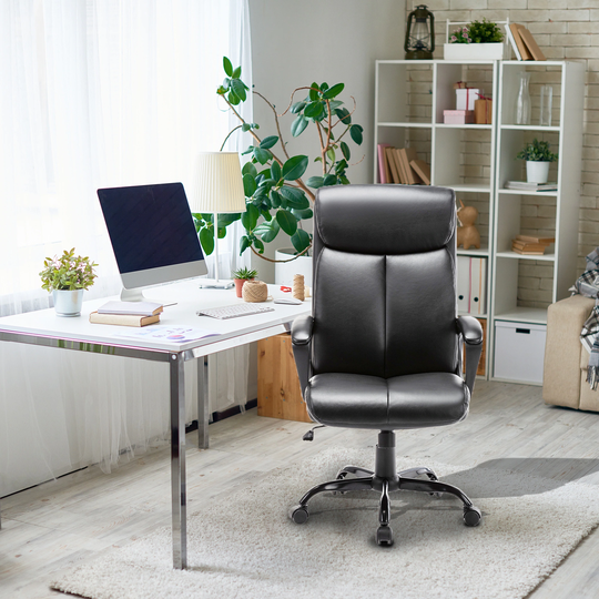 High Back Black Executive Bonded Leather Computer Chair Office Chair