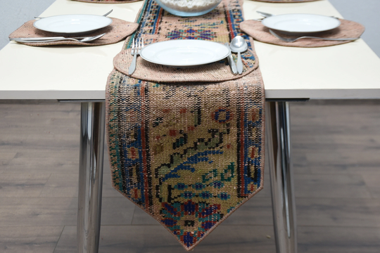Rug Table Runner & Set Of Six Supla, Set, Kitchen Decor, Service Placemat, Dining Accesory, Decoration Underplate, 12