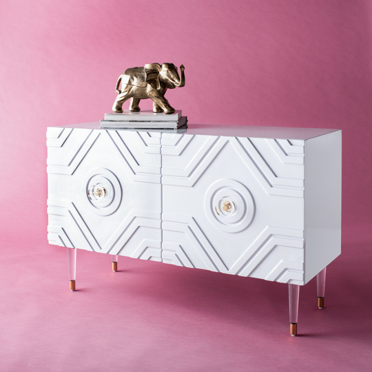SAFAVIEH Couture Zayn Diamond Sideboard - 42.5" W x 16.1" L x 27.2" H