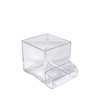 Cube Pencil Holder with Divider and Business Card Pocket