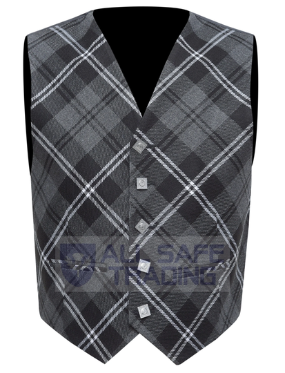 Clearance Sale Scottish/Irish Formal Cross Pattern Granite Tartan Waistcoat/Vest, Mens Scottish Waistcoat, Kilt Vest, Celtic, Highland