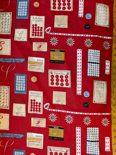 Sewing Notions in Red Designed By Suzuko Koseki From Yuwa, Japan