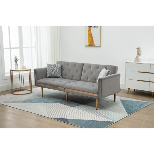 Loveseat Sofa Velvet Convertible Futon Sofa & Sofa Bed Living Room Accent Sofa