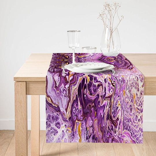 stylish Purple Table Runner|Colorful Suede Runner|High Quality Modern Tabletop|Decorative Tablecloth|Home Kitchen Decor|Housewarming Gift
