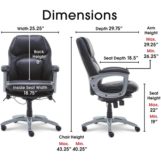 Bonded Leather Back in Motion Executive Office Chair