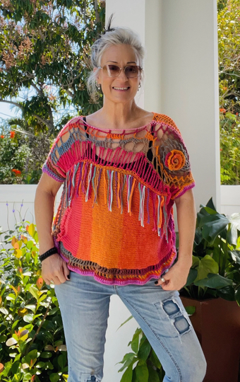 Colorful Boho Tunic, Top, Womens Tunic