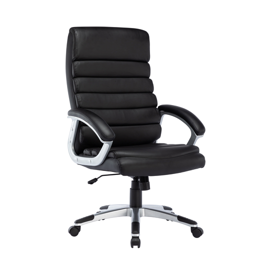 Porthos Home Neils Executive Office Chair, PU Leather, Roller Wheels