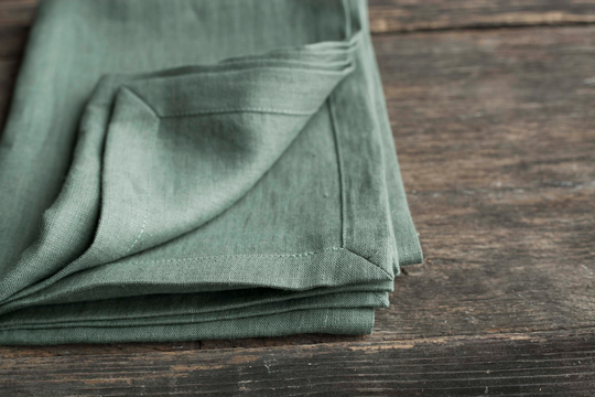 Sage Green Linen Table Runner, Sage Cover, Long Runner in Custom Size