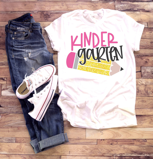 Kindergarten Shirt | School Shirt First Day Of School Kinder Little Girl Pencil Going Into