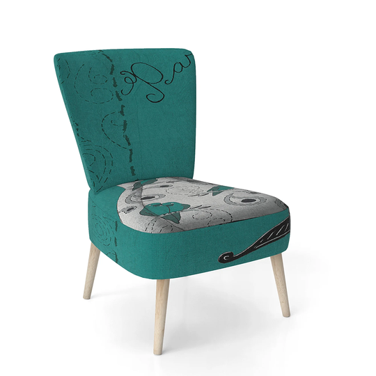 Designart 'French Couture IV' Upholstered Fashion Accent Chair
